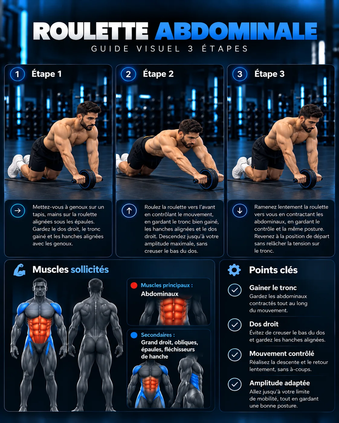 Guide visuel de la roulette abdominale