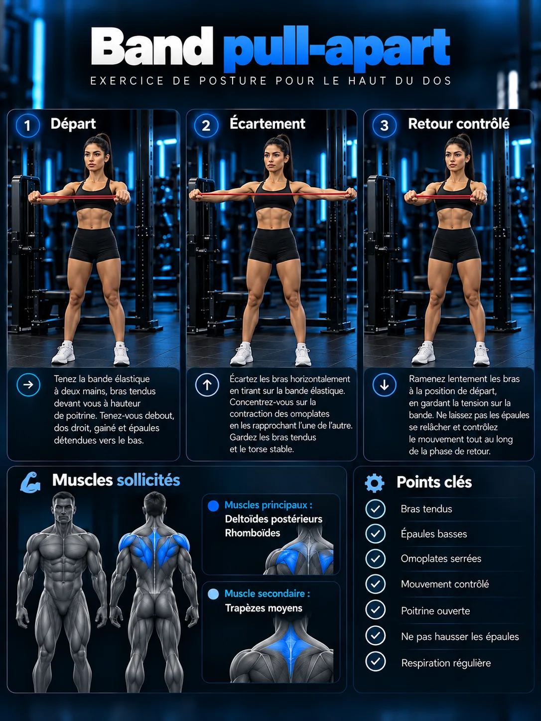 Guide visuel du band pull-apart