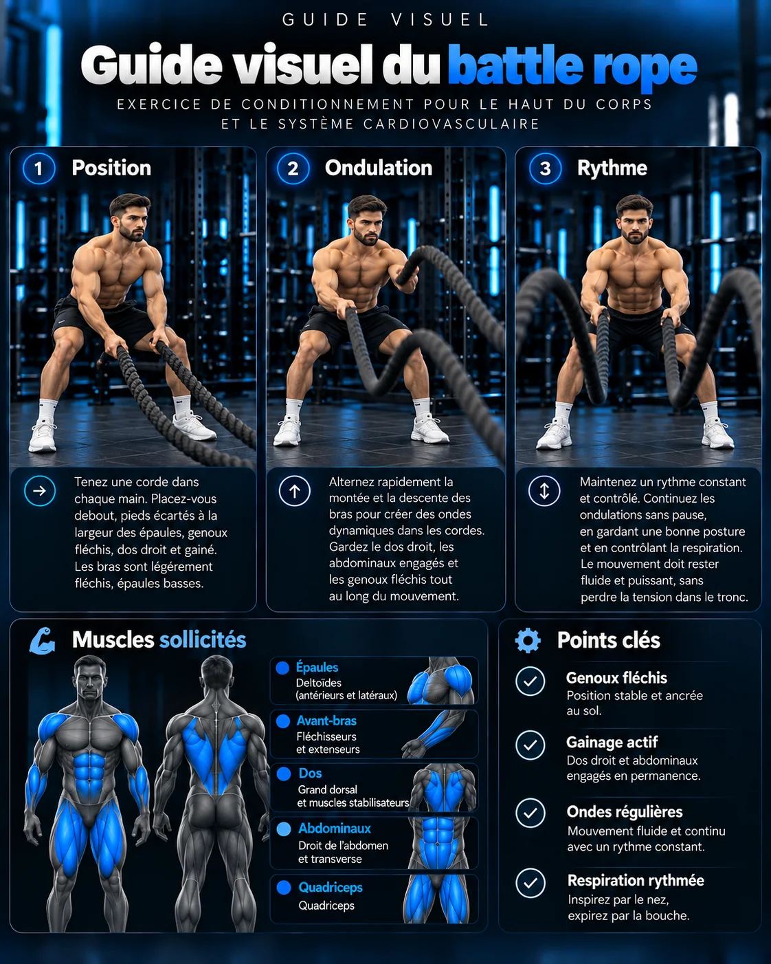 Guide visuel des ondulations corde