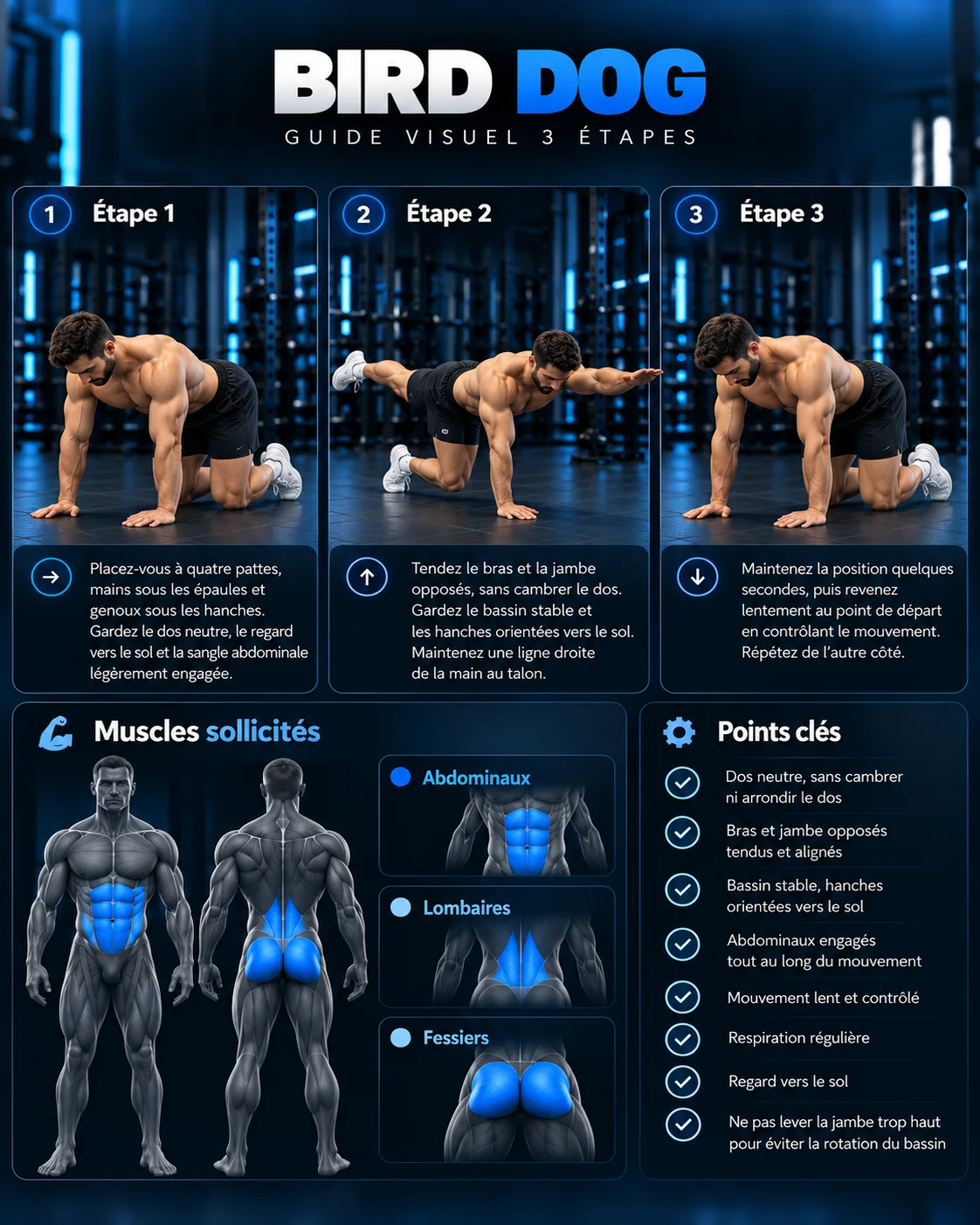 Guide visuel du bird dog