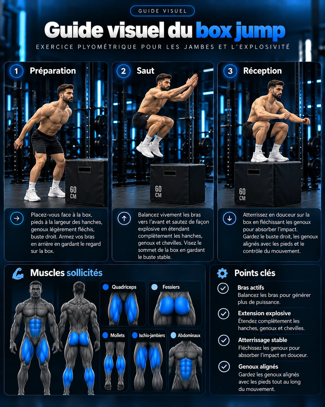 Guide visuel du box jump