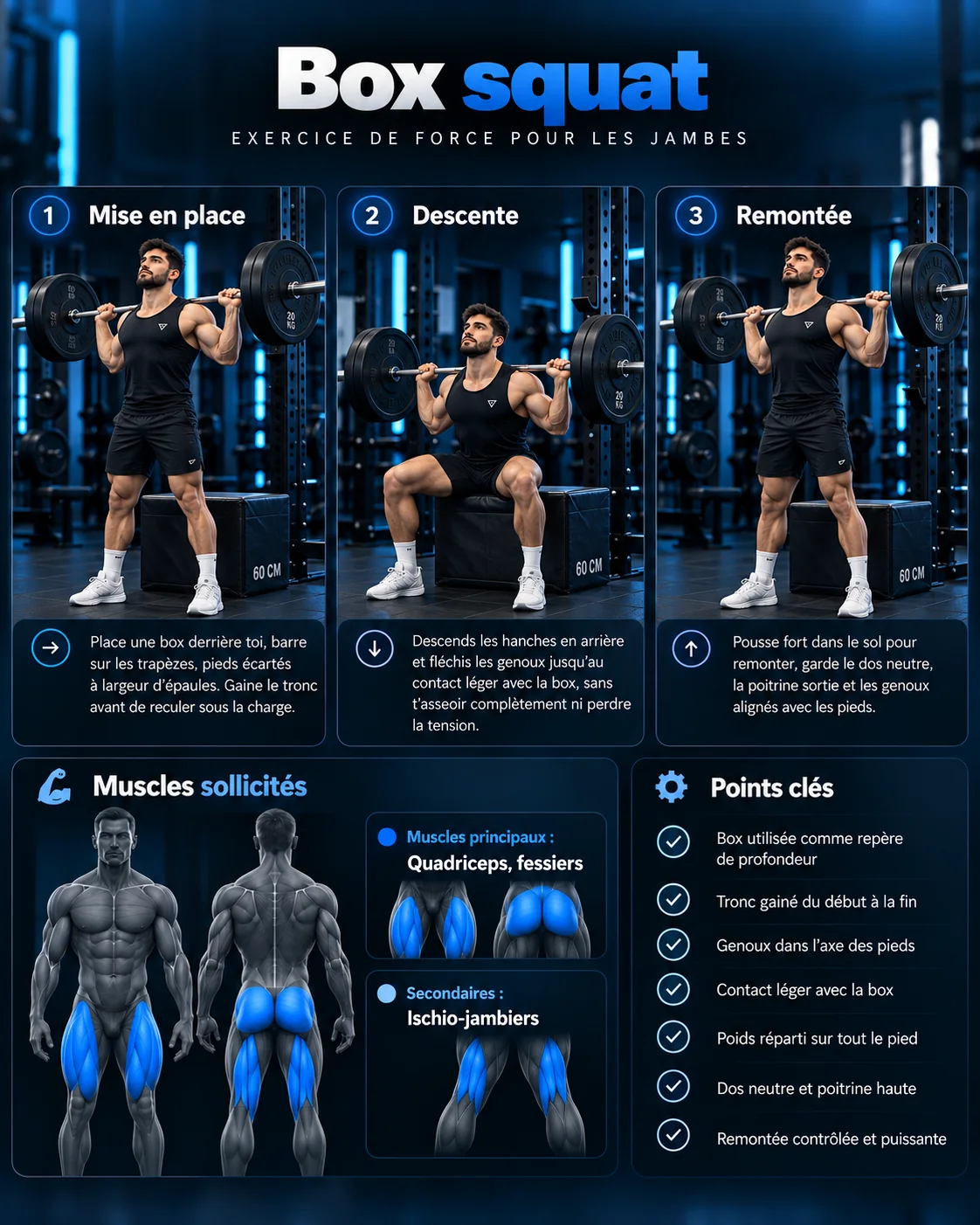 Guide visuel : Box squat