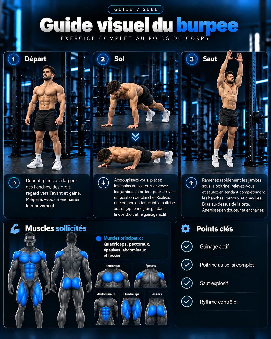 Guide visuel du burpee
