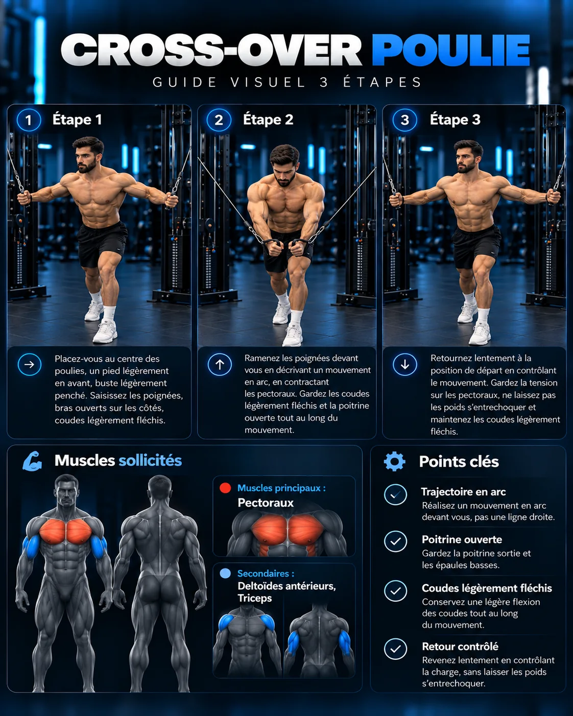 Guide visuel du cross-over poulie