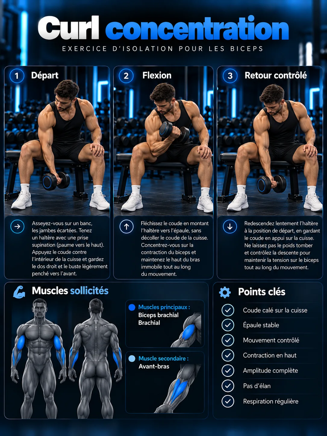 Guide visuel du curl concentration
