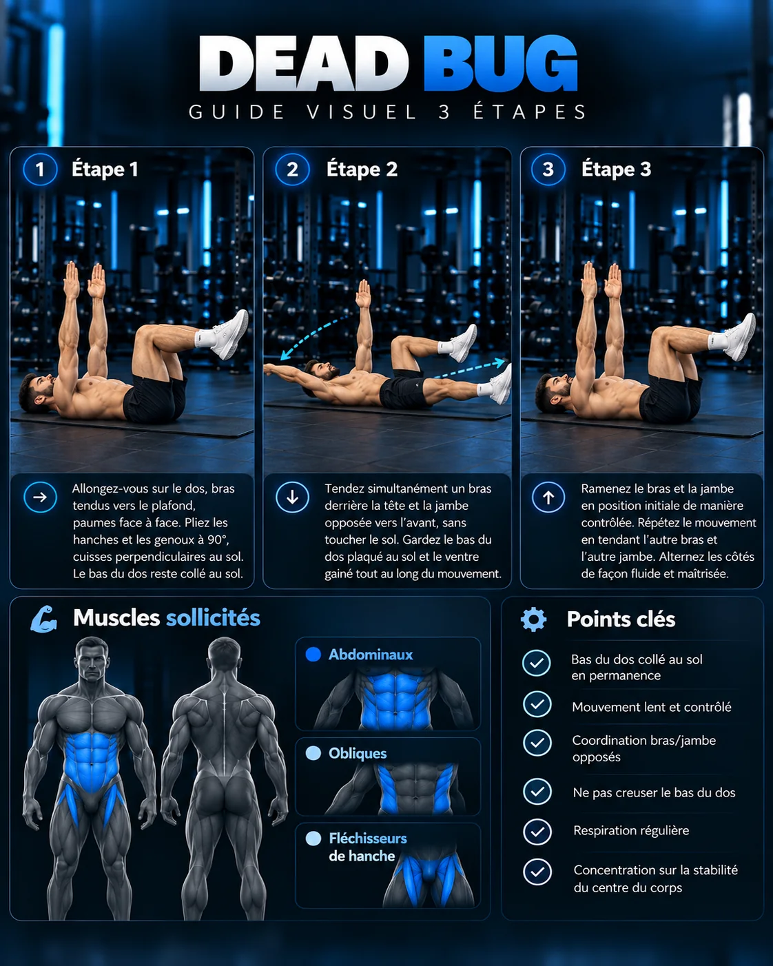 Guide visuel du dead bug