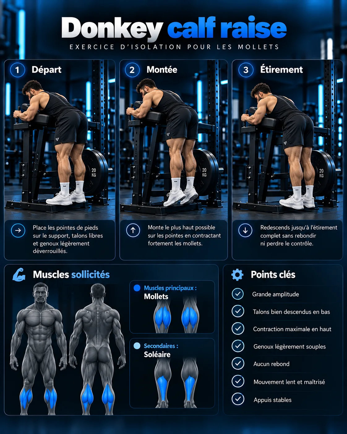 Guide visuel : Donkey calf raise