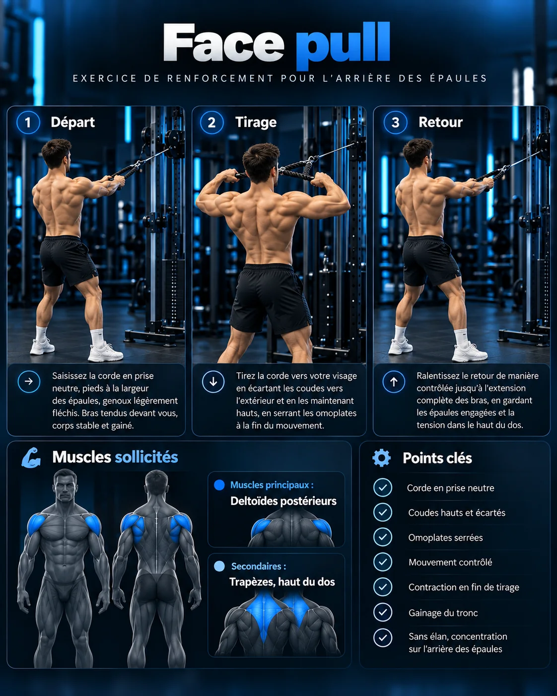 Guide visuel du face pull