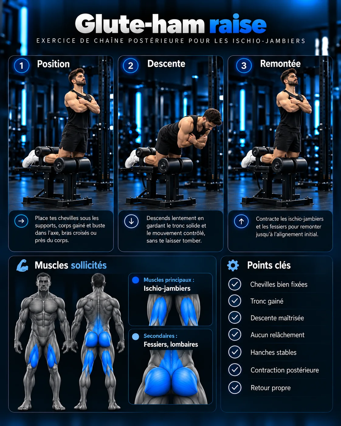 Guide visuel : Glute-ham raise