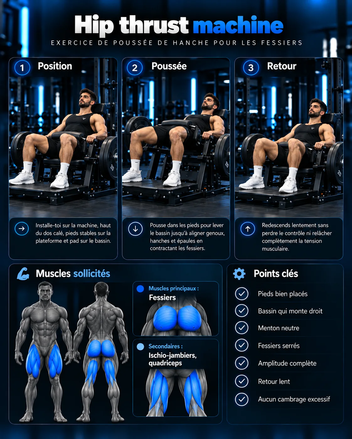 Guide visuel : Hip thrust machine