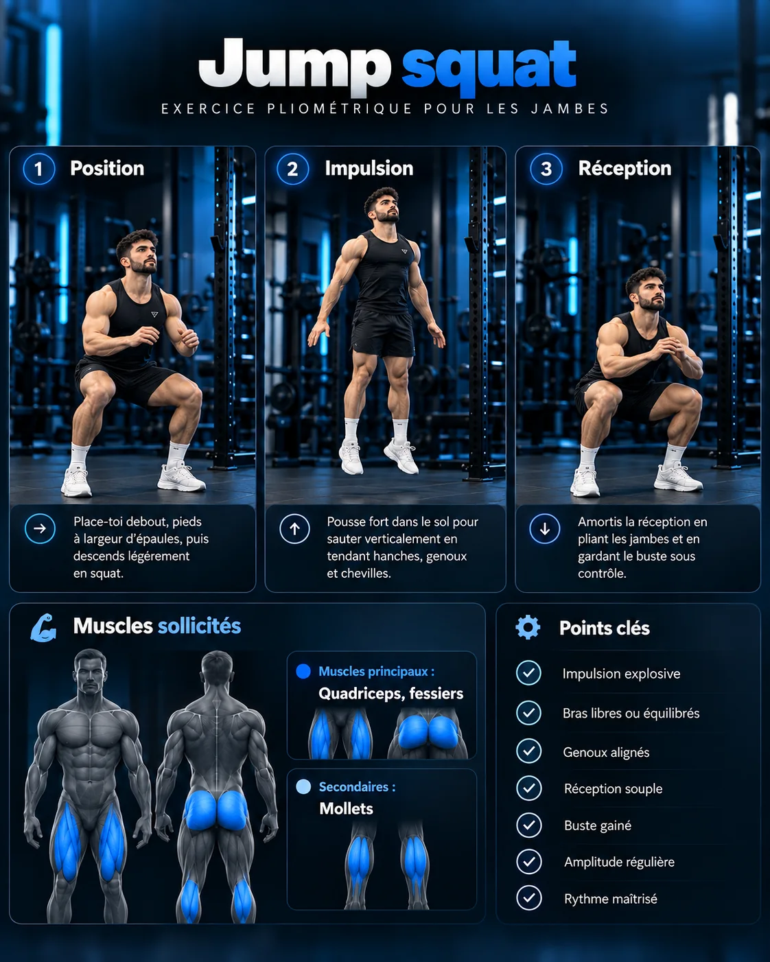 Guide visuel : Jump squat