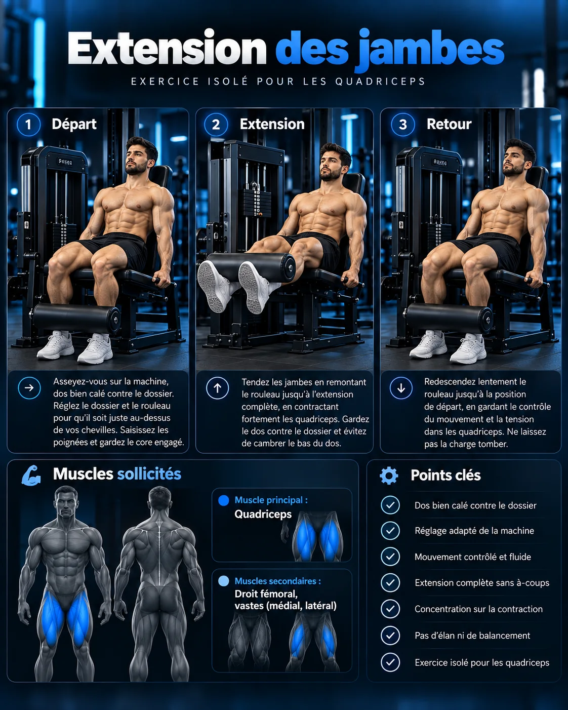 Guide visuel du leg extension