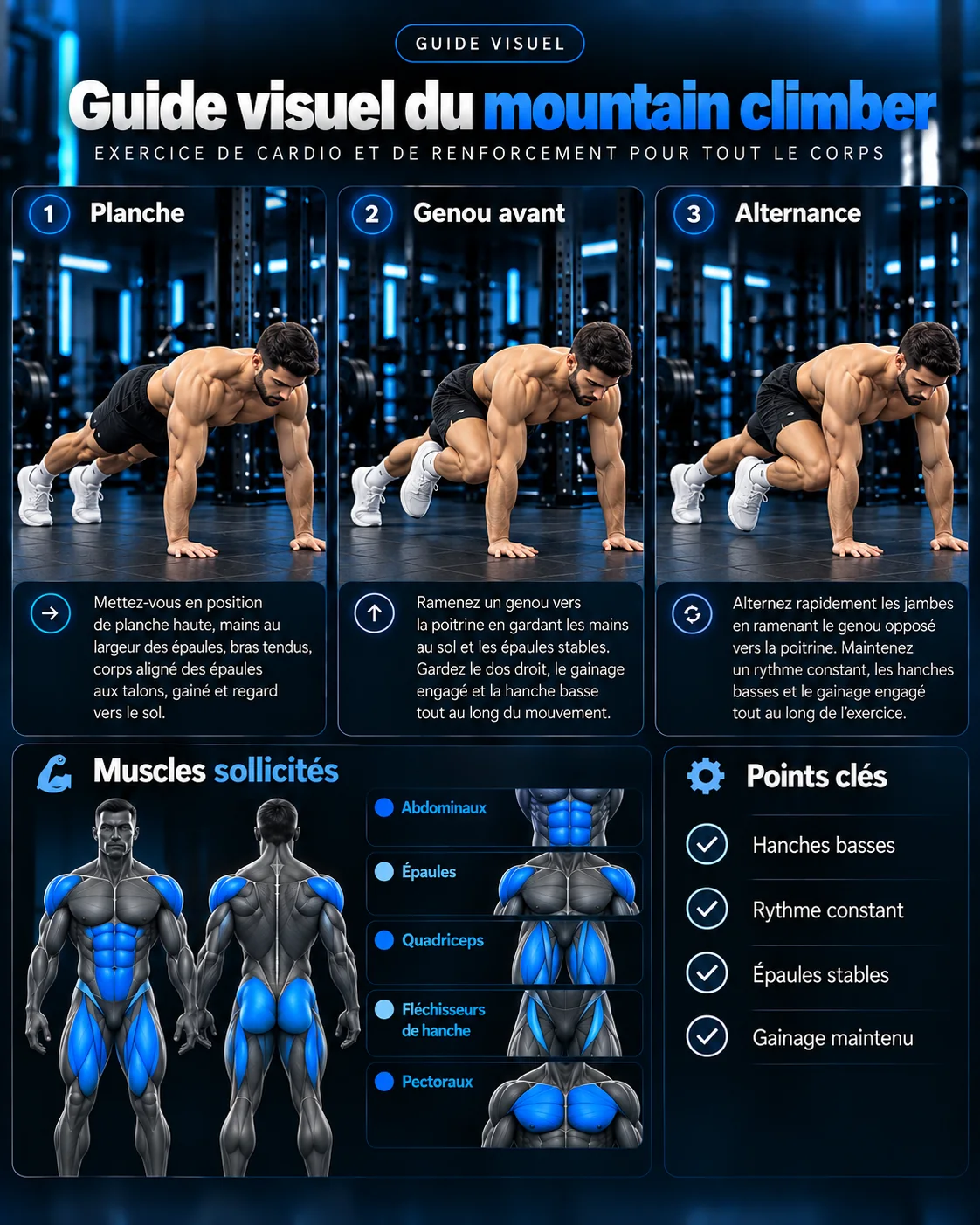 Guide visuel du mountain climber