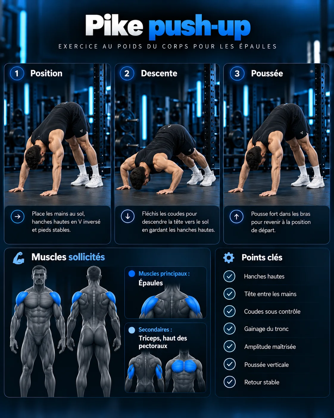 Guide visuel : Pike push-up