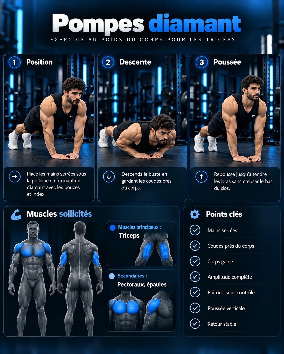 Guide visuel : Pompes diamant
