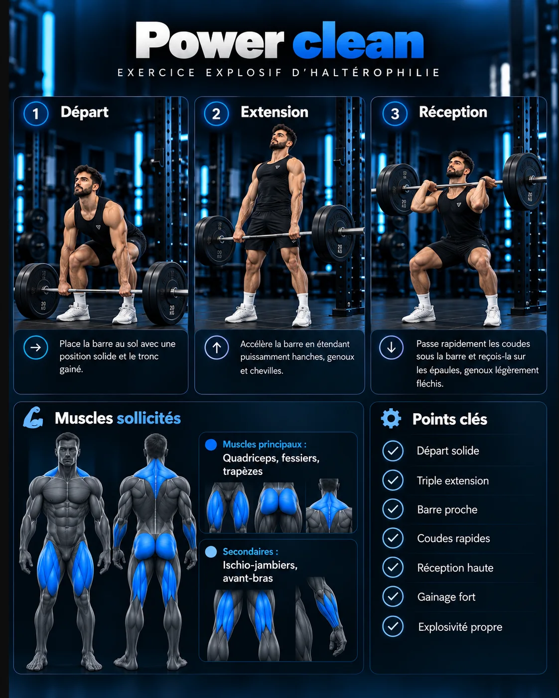 Guide visuel : Power clean