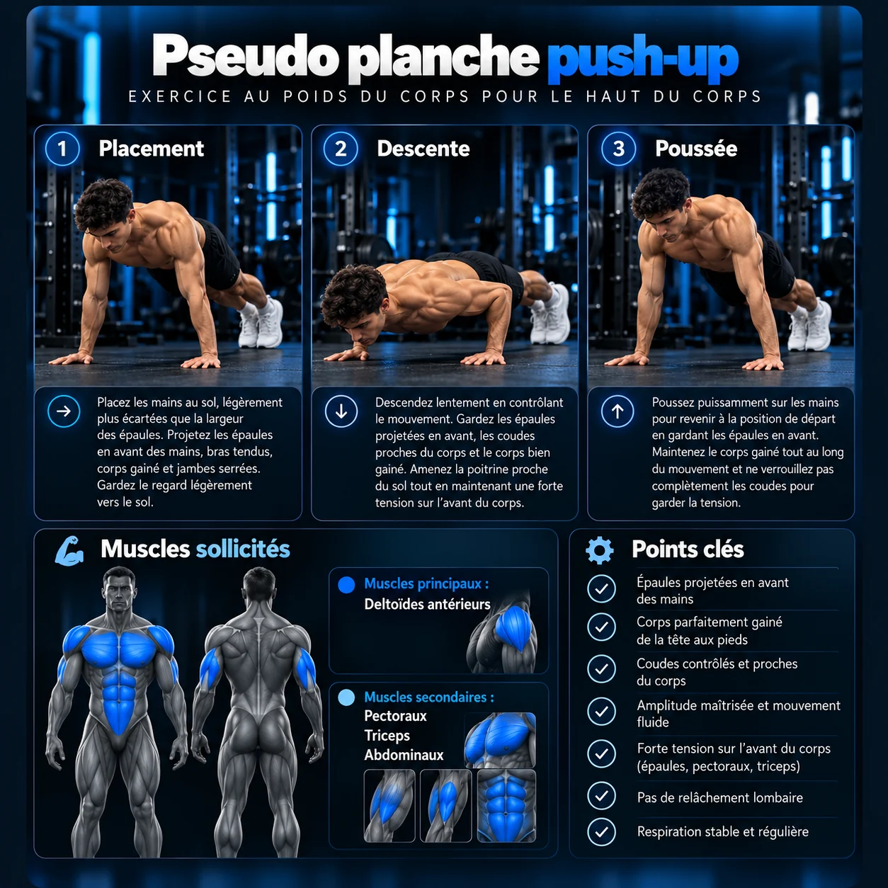 Guide visuel : Pseudo planche push-up