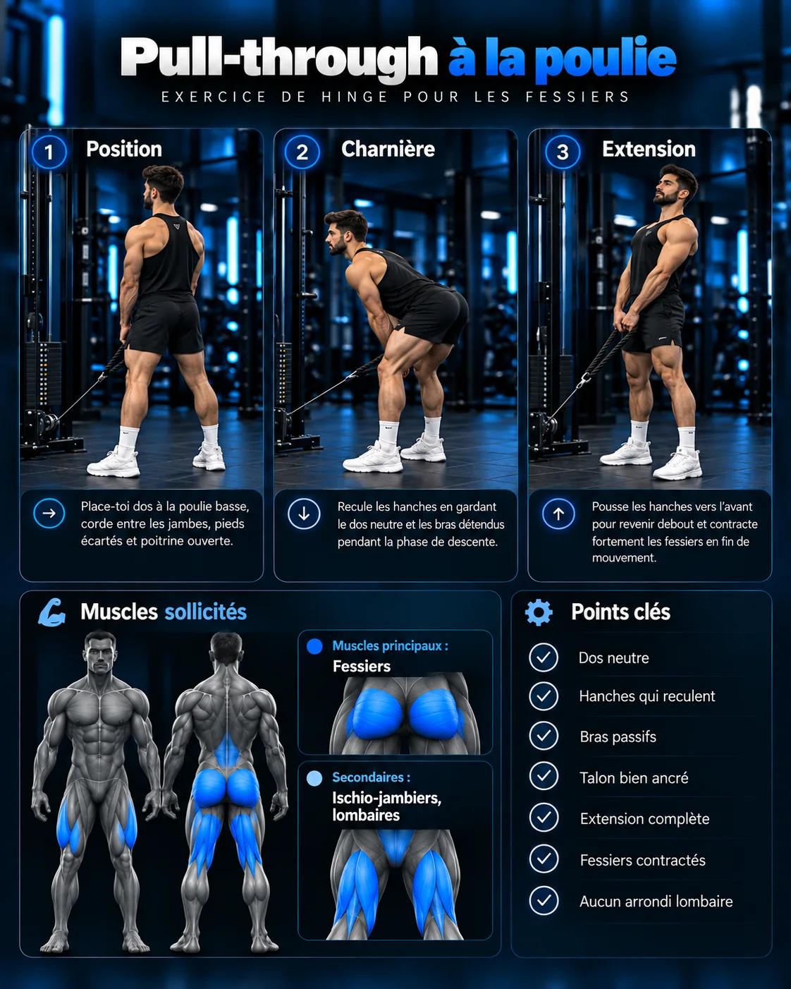 Guide visuel : Pull-through à la poulie