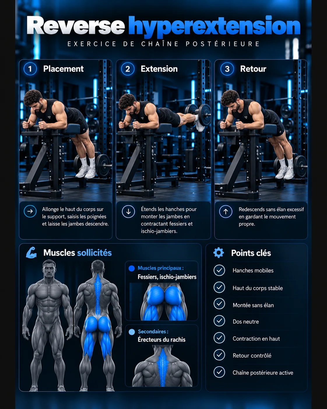Guide visuel : Reverse hyperextension