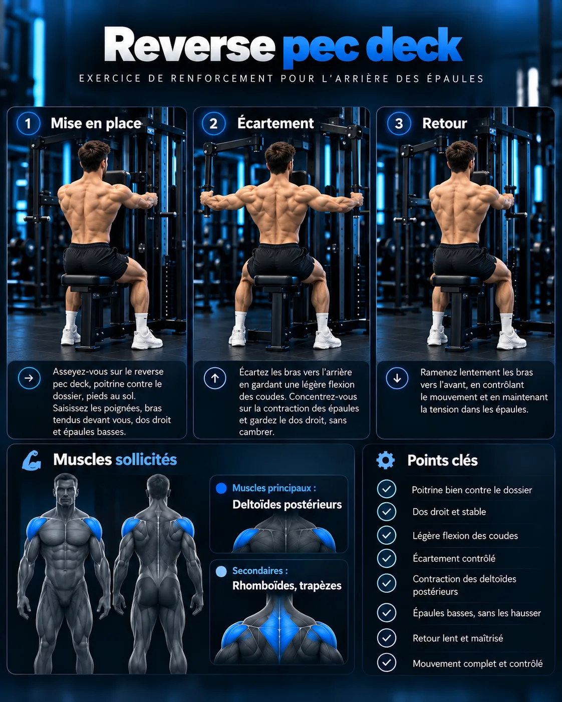 Guide visuel du reverse pec deck