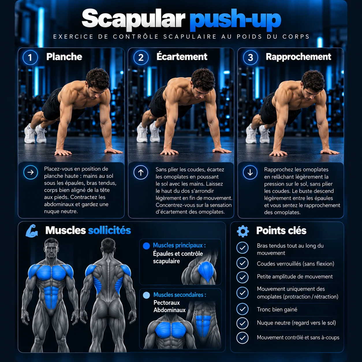 Guide visuel : Scapular push-up