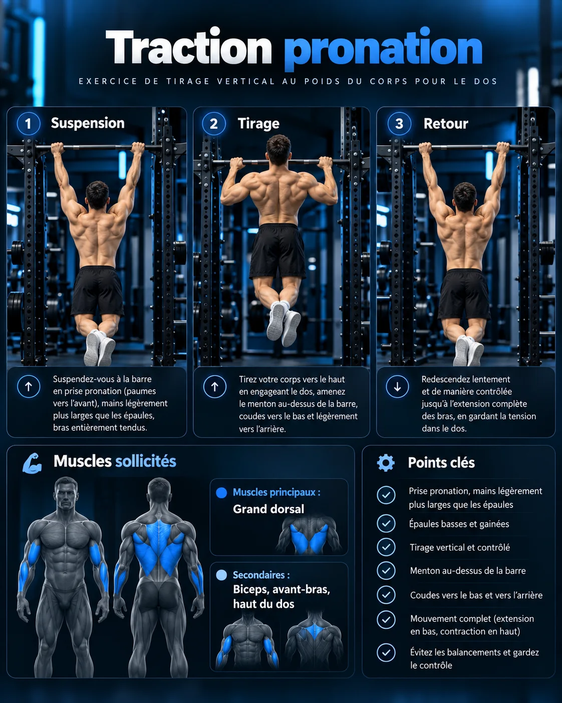 Guide visuel des tractions pronation