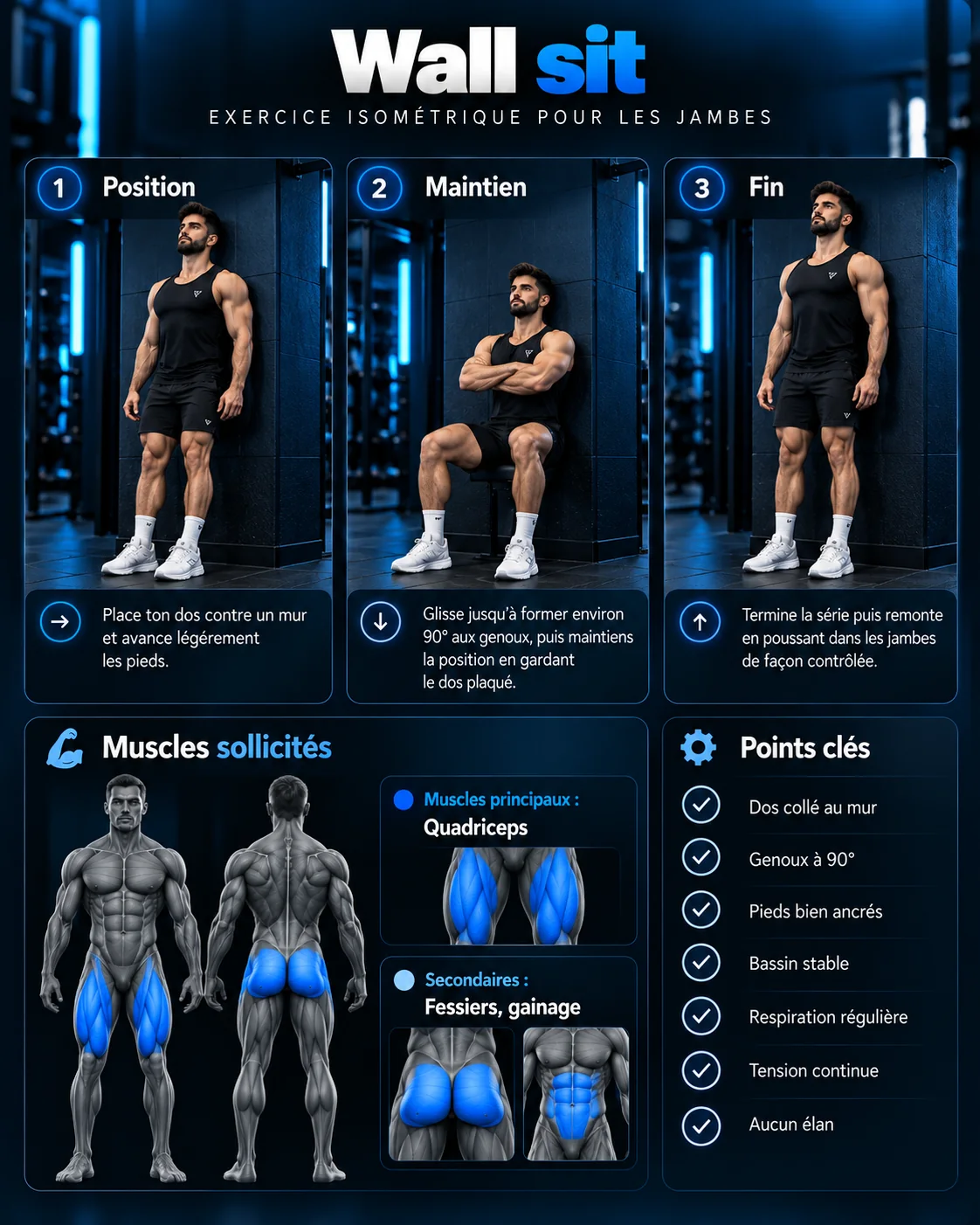 Guide visuel : Wall sit