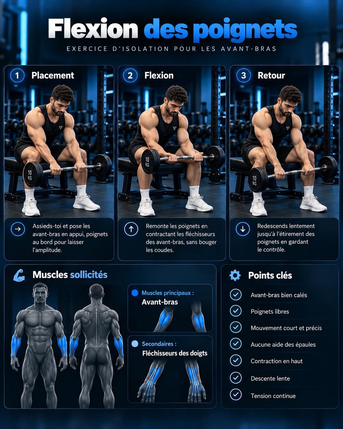 Guide visuel : Flexion des poignets